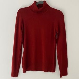 Deep Red Turtle Neck Sweater.
